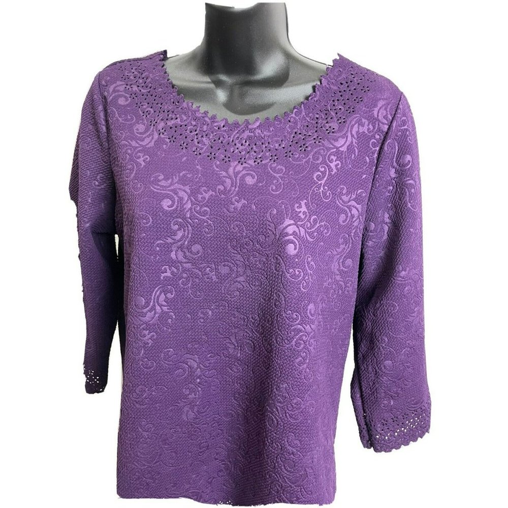 Cathy Blouse Plum Colored Shirt Size Small